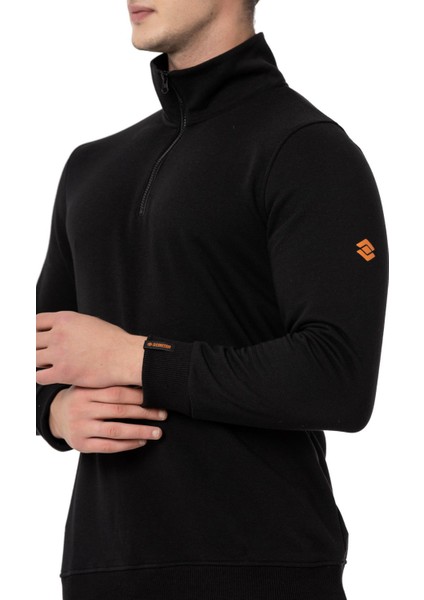 Yarım Fermuarlı Polar Siyah Erkek M1517TS fırsatları