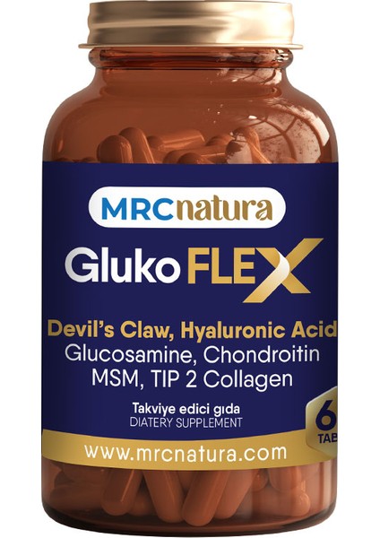 Natura Glukoflex Glukozamin Condro. Msm Tip2 Kol. Devil's Claw Hyal.Asit 60 Tab