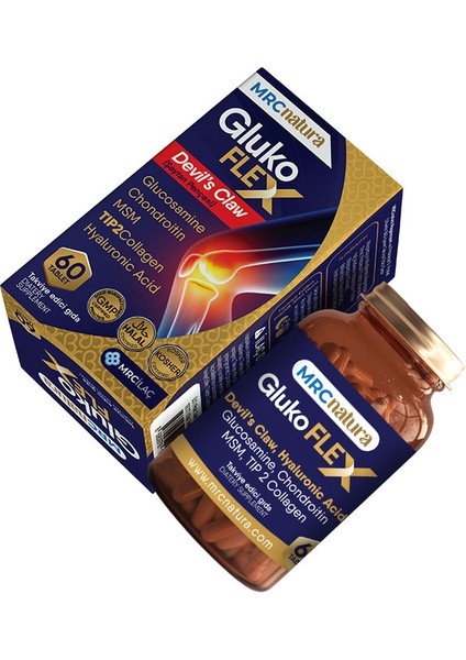 Natura Glukoflex Glukozamin Condro. Msm Tip2 Kol. Devil's Claw Hyal.Asit 60 Tab