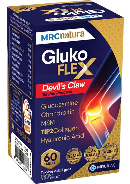 Natura Glukoflex Glukozamin Condro. Msm Tip2 Kol. Devil's Claw Hyal.Asit 60 Tab