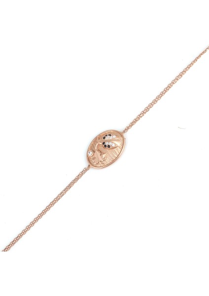 925 Ayar Gümüş Uç Uç Böceği Yapraklı Zincir Bileklik fiyatları