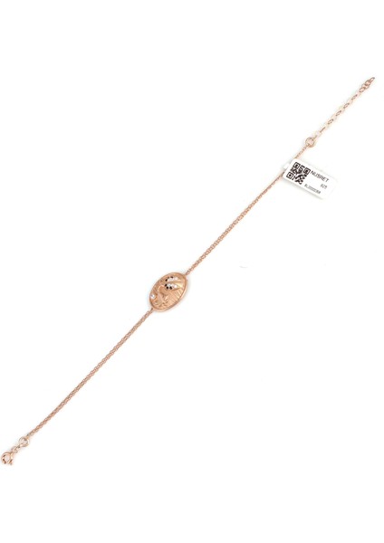 925 Ayar Gümüş Uç Uç Böceği Yapraklı Zincir Bileklik modelleri