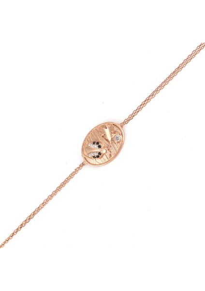 925 Ayar Gümüş Uç Uç Böceği Yapraklı Zincir Bileklik fırsatları