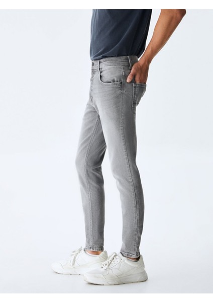 Erkek Jumy Normal Bel Dar Paça Super Skınny Jean Pantolon