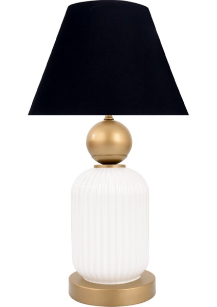 Lotus Gold - White Koni Cam Abajur