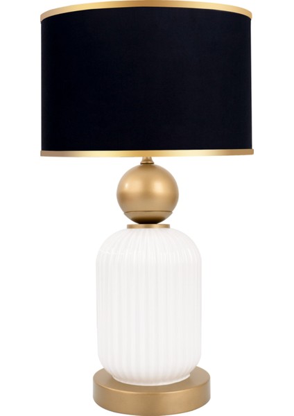 Lotus Gold White Cam Abajur