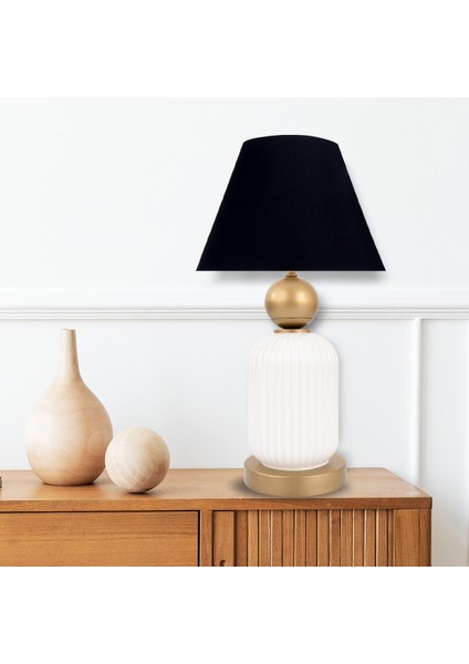 Lotus Opal Black Contrast Cam Abajur