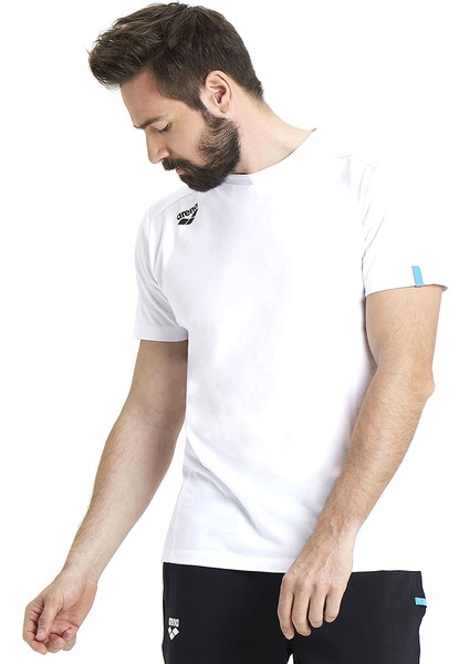 Team Panel Erkek Beyaz Günlük Stil T-Shirt 004899100