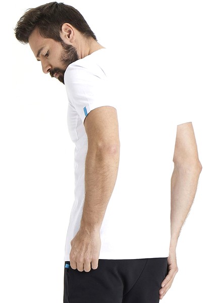 Team Panel Erkek Beyaz Günlük Stil T-Shirt 004899100 fiyatları