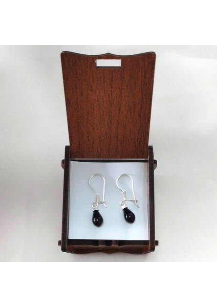 Oltu Taşlı 925 Ayar Damla Gümüş Sallantılı Kadın Küpe fiyatları