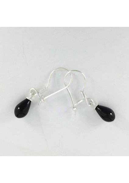 Oltu Taşlı 925 Ayar Damla Gümüş Sallantılı Kadın Küpe indirimleri