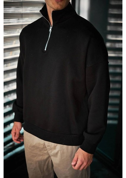 Erkek Içi Polarlı Fermuarlı Dik Yaka Sweatshirt fiyatları