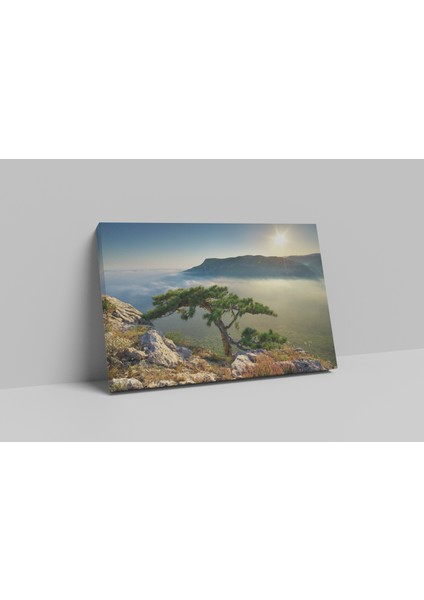Dağdan Gün Batımı 50 x 70 Kanvas Tablo