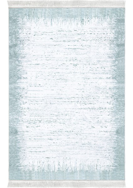 Dijital Salon Halısı Yıldız Deri Kaymaz Taban Saçaklı Modern Evelina Mavi fiyatları