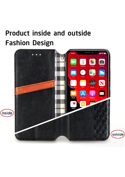 iPhone 11 Kart Tutuculu Cüzdan Kılıfı, Pu Deri Çevirme Çubuğu Darbeye Dayanıklı Kapak (Yurt Dışından)