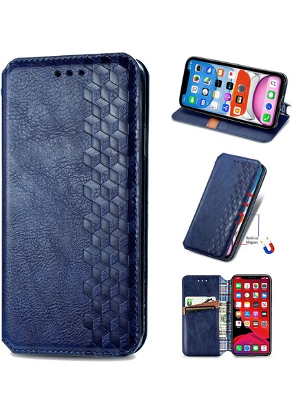 iPhone Xs Max Kart Tutuculu Cüzdan Kılıfı, Pu Deri Çevirme Çubuğu Darbeye Dayanıklı Kapak (Yurt Dışından)