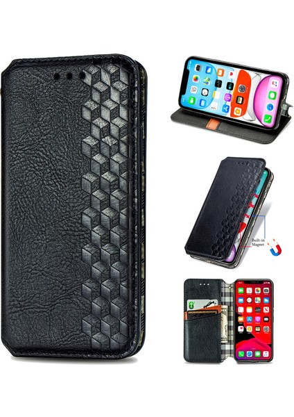 iPhone Xs Max Kart Tutuculu Cüzdan Kılıfı, Pu Deri Çevirme Çubuğu Darbeye Dayanıklı Kapak (Yurt Dışından)