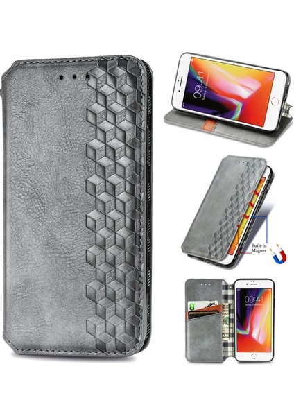 iPhone 7/8/se 2020 Kart Tutuculu Cüzdan Kılıfı, Pu Deri Çevirme Çubuğu Darbeye Dayanıklı Kapak (Yurt Dışından)