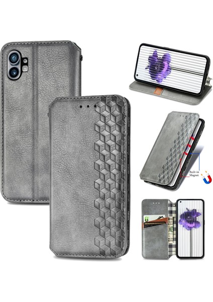 Nothing Phone (1) Kart Tutuculu Cüzdan Kılıfı, Pu Deri Çevirme Çubuğu Darbeye Dayanıklı Kapak (Yurt Dışından)