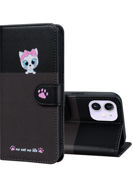 iPhone 12 Sevimli Hayvan Desenli Kart Yuvalı Cüzdan Kılıfı (Yurt Dışından) fırsatları