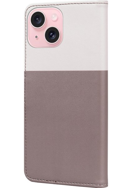 iPhone 15 Sevimli Hayvan Desenli Kart Yuvalı Cüzdan Kılıfı (Yurt Dışından)