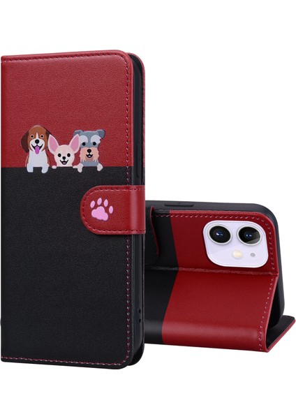 iPhone 12 Sevimli Hayvan Desenli Kart Yuvalı Cüzdan Kılıfı (Yurt Dışından) fırsatları