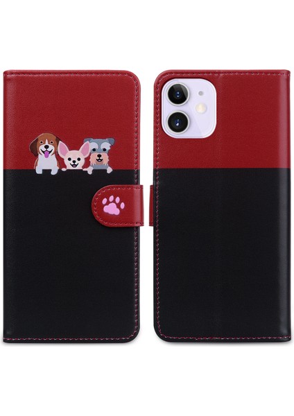 iPhone 12 Sevimli Hayvan Desenli Kart Yuvalı Cüzdan Kılıfı (Yurt Dışından) indirimleri