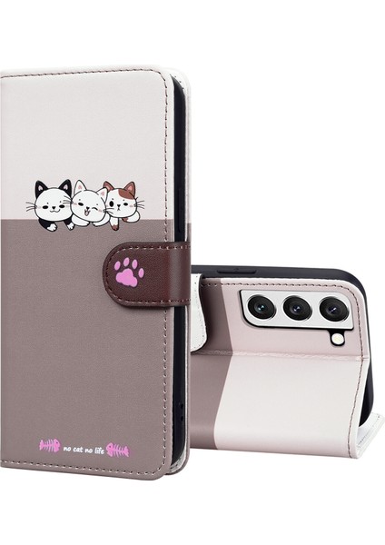 Samsung Galaxy S22 Sevimli Hayvan Desenli Kart Yuvalı Cüzdan Kılıfı (Yurt Dışından) fırsatları