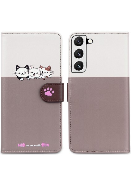 Samsung Galaxy S22 Sevimli Hayvan Desenli Kart Yuvalı Cüzdan Kılıfı (Yurt Dışından) indirimleri