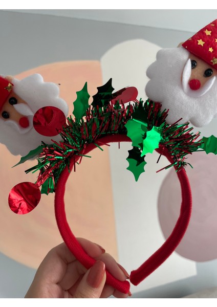 Yılbaşı Noel Babalı Saç Tacı