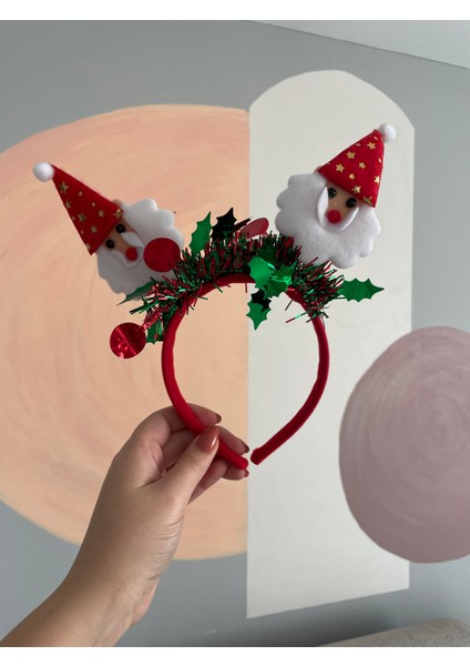 Yılbaşı Noel Babalı Saç Tacı