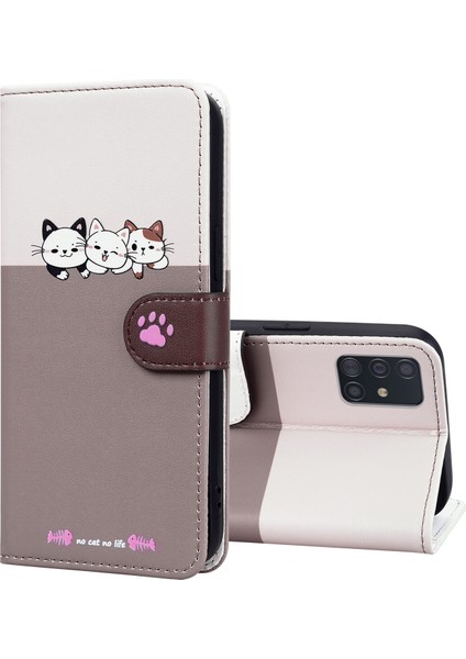 Samsung Galaxy A51 4g Sevimli Hayvan Desenli Kart Yuvalı Cüzdan Kılıfı (Yurt Dışından) fırsatları