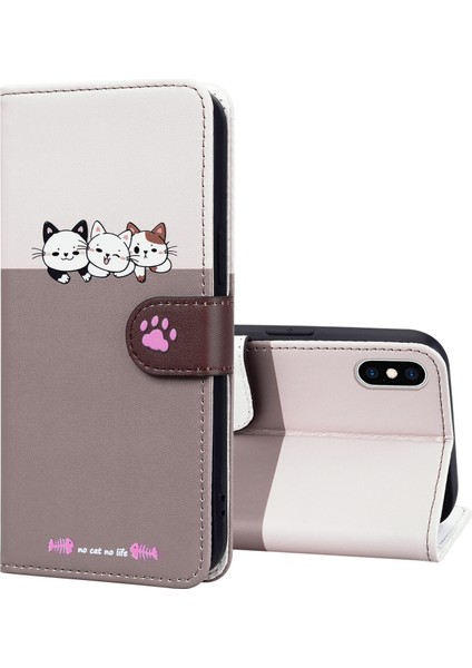 iPhone X/xs Sevimli Hayvan Desenli Kart Yuvalı Cüzdan Kılıfı (Yurt Dışından) fırsatları