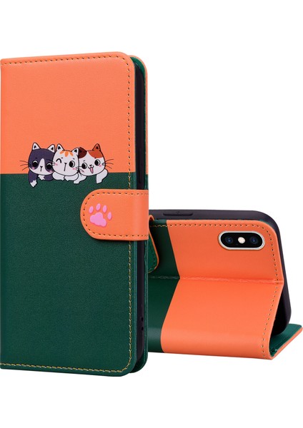 iPhone X/xs Sevimli Hayvan Desenli Kart Yuvalı Cüzdan Kılıfı (Yurt Dışından) fırsatları