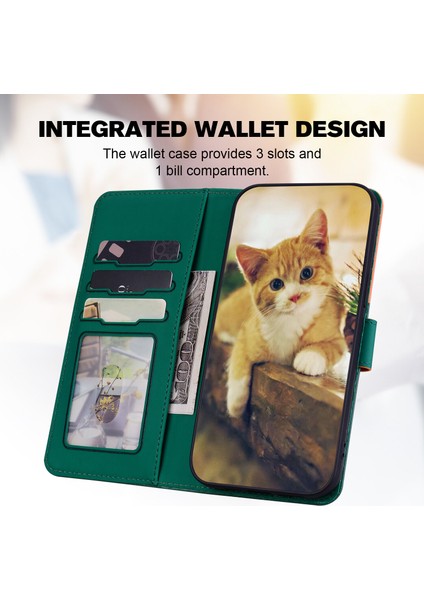 iPhone 15 Pro Sevimli Hayvan Desenli Kart Yuvalı Cüzdan Kılıfı (Yurt Dışından) modelleri