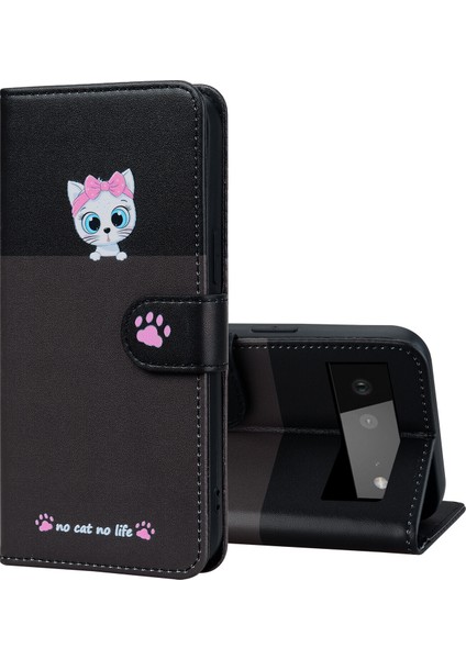 Google Pixel 6 Sevimli Hayvan Desenli Kart Yuvalı Cüzdan Kılıfı (Yurt Dışından) fırsatları
