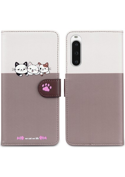 Sony Xperia 10 V Sevimli Hayvan Desenli Kart Yuvalı Cüzdan Kılıfı (Yurt Dışından) indirimleri