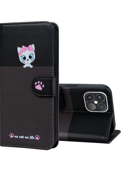 iPhone 12 Pro Sevimli Hayvan Desenli Kart Yuvalı Cüzdan Kılıfı (Yurt Dışından) fırsatları