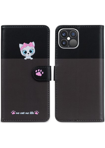 iPhone 12 Pro Sevimli Hayvan Desenli Kart Yuvalı Cüzdan Kılıfı (Yurt Dışından) indirimleri