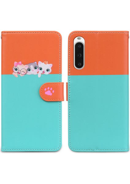 Sony Xperia 10 V Sevimli Hayvan Desenli Kart Yuvalı Cüzdan Kılıfı (Yurt Dışından) indirimleri