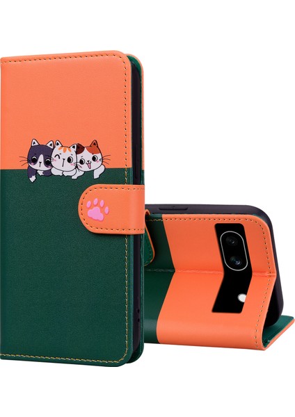 Google Pixel 7A Sevimli Hayvan Desenli Kart Yuvalı Cüzdan Kılıfı (Yurt Dışından) fırsatları