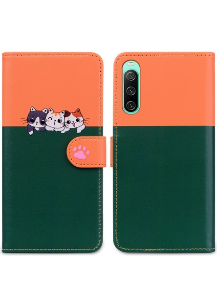 Sony Xperia 10 Iv Sevimli Hayvan Desenli Kart Yuvalı Cüzdan Kılıfı (Yurt Dışından) indirimleri