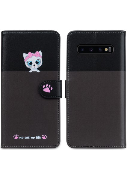 Samsung Galaxy S10 Plus Sevimli Hayvan Desenli Kart Yuvalı Cüzdan Kılıfı (Yurt Dışından) indirimleri