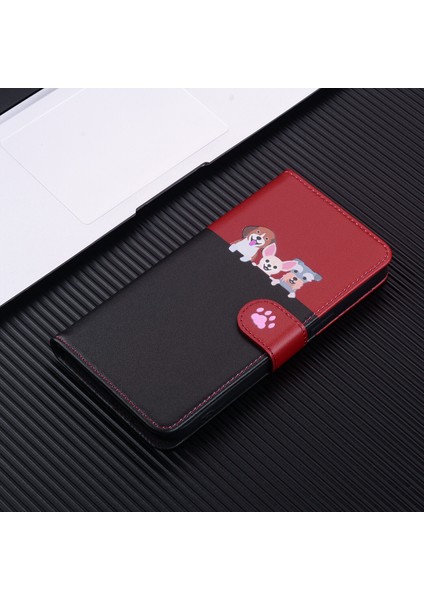 Google Pixel 4A Sevimli Hayvan Desenli Kart Yuvalı Cüzdan Kılıfı (Yurt Dışından)