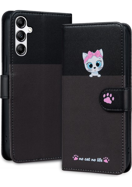 Samsung Galaxy A14 5g Sevimli Hayvan Desenli Kart Yuvalı Cüzdan Kılıfı (Yurt Dışından)