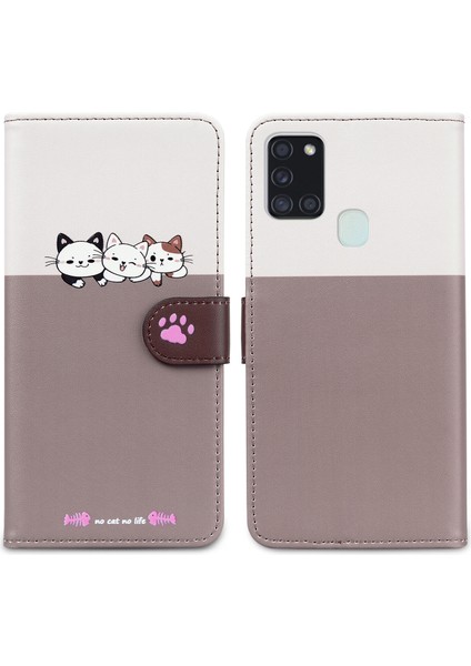 Samsung Galaxy A21S Sevimli Hayvan Desenli Kart Yuvalı Cüzdan Kılıfı (Yurt Dışından) indirimleri