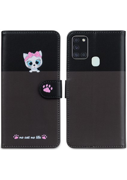 Samsung Galaxy A21S Sevimli Hayvan Desenli Kart Yuvalı Cüzdan Kılıfı (Yurt Dışından) indirimleri