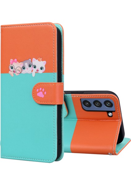 Samsung Galaxy S21 Fe Sevimli Hayvan Desenli Kart Yuvalı Cüzdan Kılıfı (Yurt Dışından) fırsatları