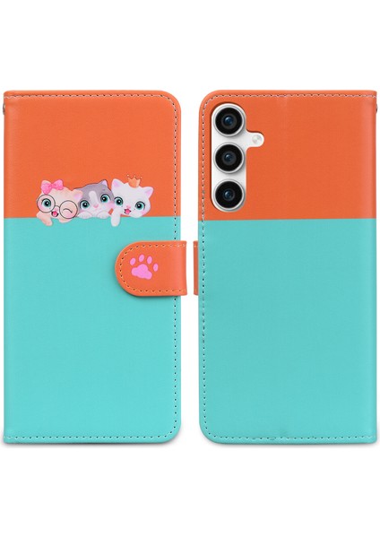Samsung Galaxy S23 Fe Sevimli Hayvan Desenli Kart Yuvalı Cüzdan Kılıfı (Yurt Dışından) indirimleri