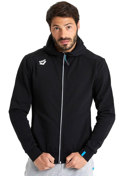 Team Hooded Panel Erkek Siyah Günlük Stil Ceket 004906500